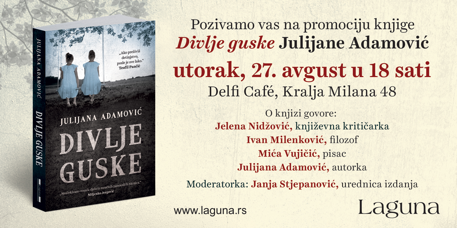 Promocija knjige “Divlje guske” Julijane Adamović