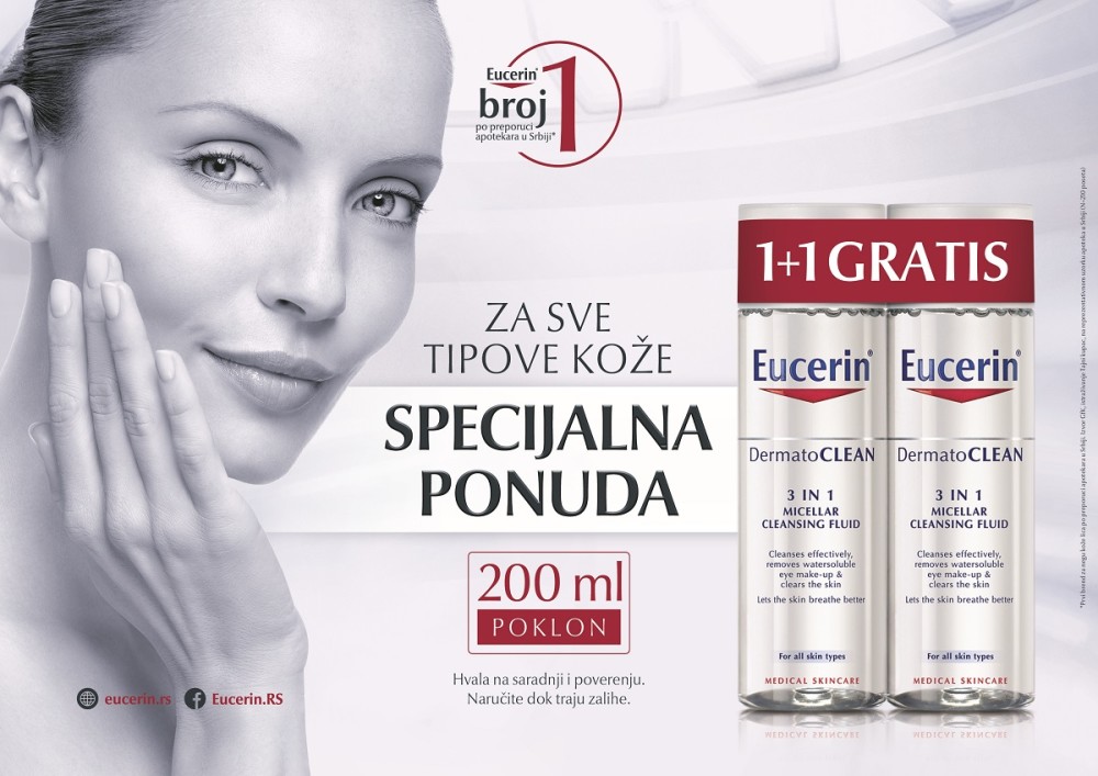 Za dvostruko čistiju i negovaniju kožu – Eucerin® DermatoCLEAN 3 u 1